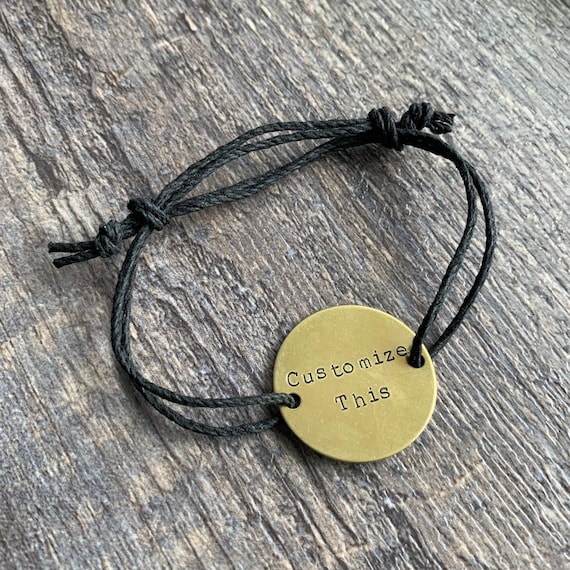 Kuro Damascus Steel Men's Circle Flat Leather Bracelet Custom Made |  Revolution Jewelry