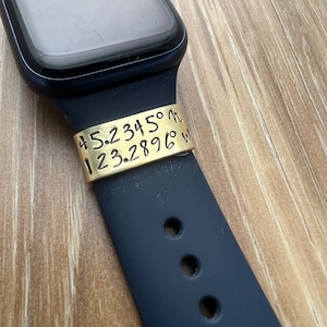 Custom Brass Watch Band Charm: Hand Stamped Personalized Tag