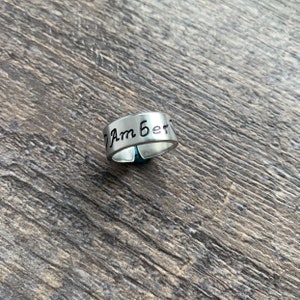 Custom Hand Stamped Adjustable Toe Ring- You Choose the Phrase and Font