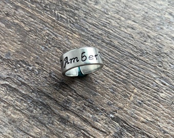 Custom Hand Stamped Adjustable Toe Ring- You Choose the Phrase and Font