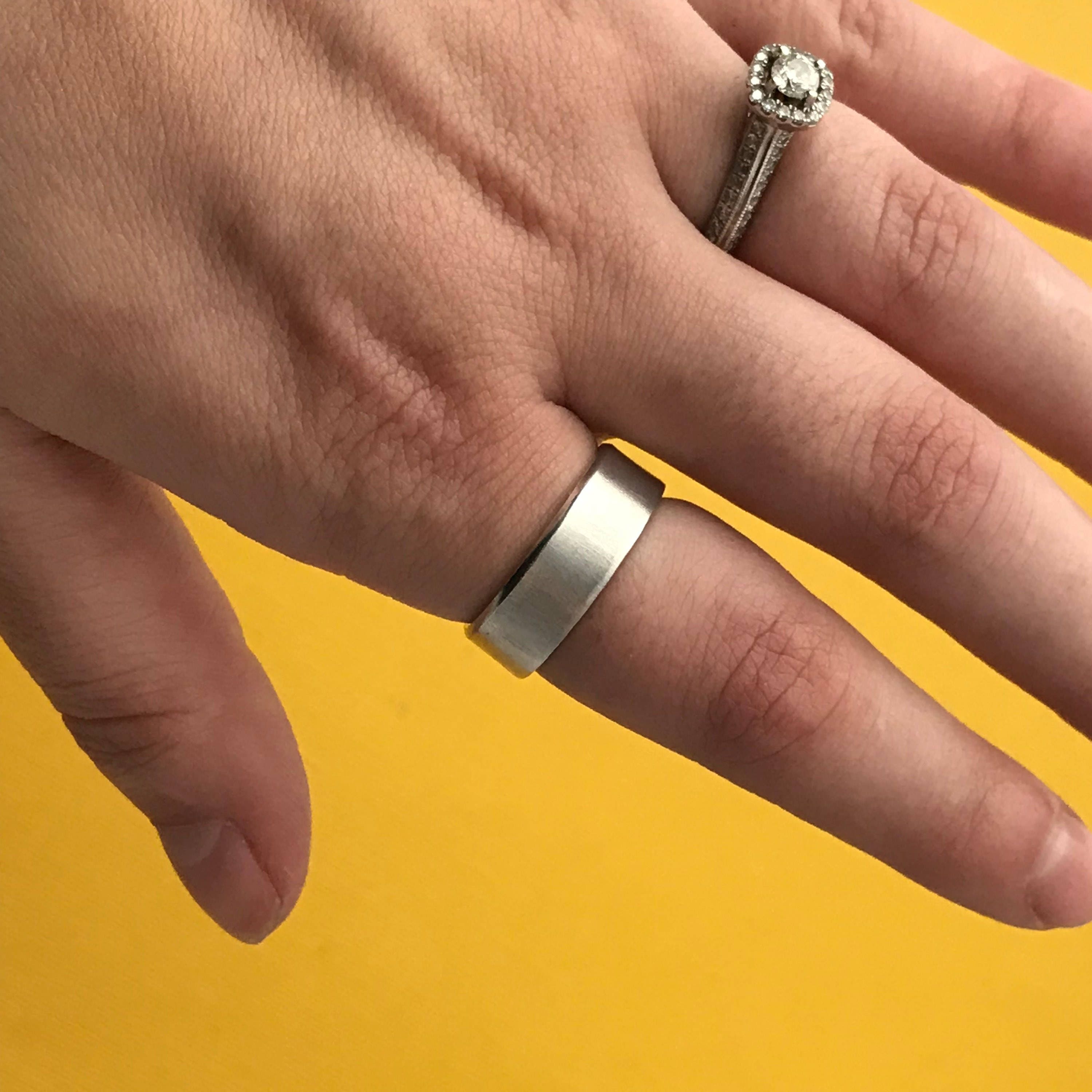Hidden Me Too/ #MeToo Ring Hand Stamped Aluminum Ring- You Choose the Font, view 4
