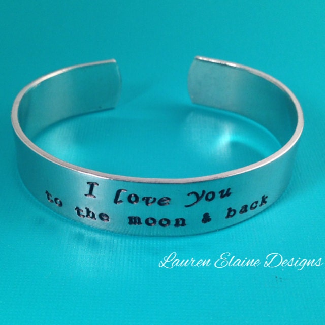 Custom Hand Stamped Aluminum 1/2 inch Wide Bracelet- Great for Men -Add Your Own Phrase, view 2