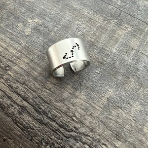 Constellation Zodiac Sign Hand Stamped Wide Ring- Capricorn Aquarius Pisces Aries Taurus Gemini Cancer Leo Virgo Libra Scorpio Sagittarius