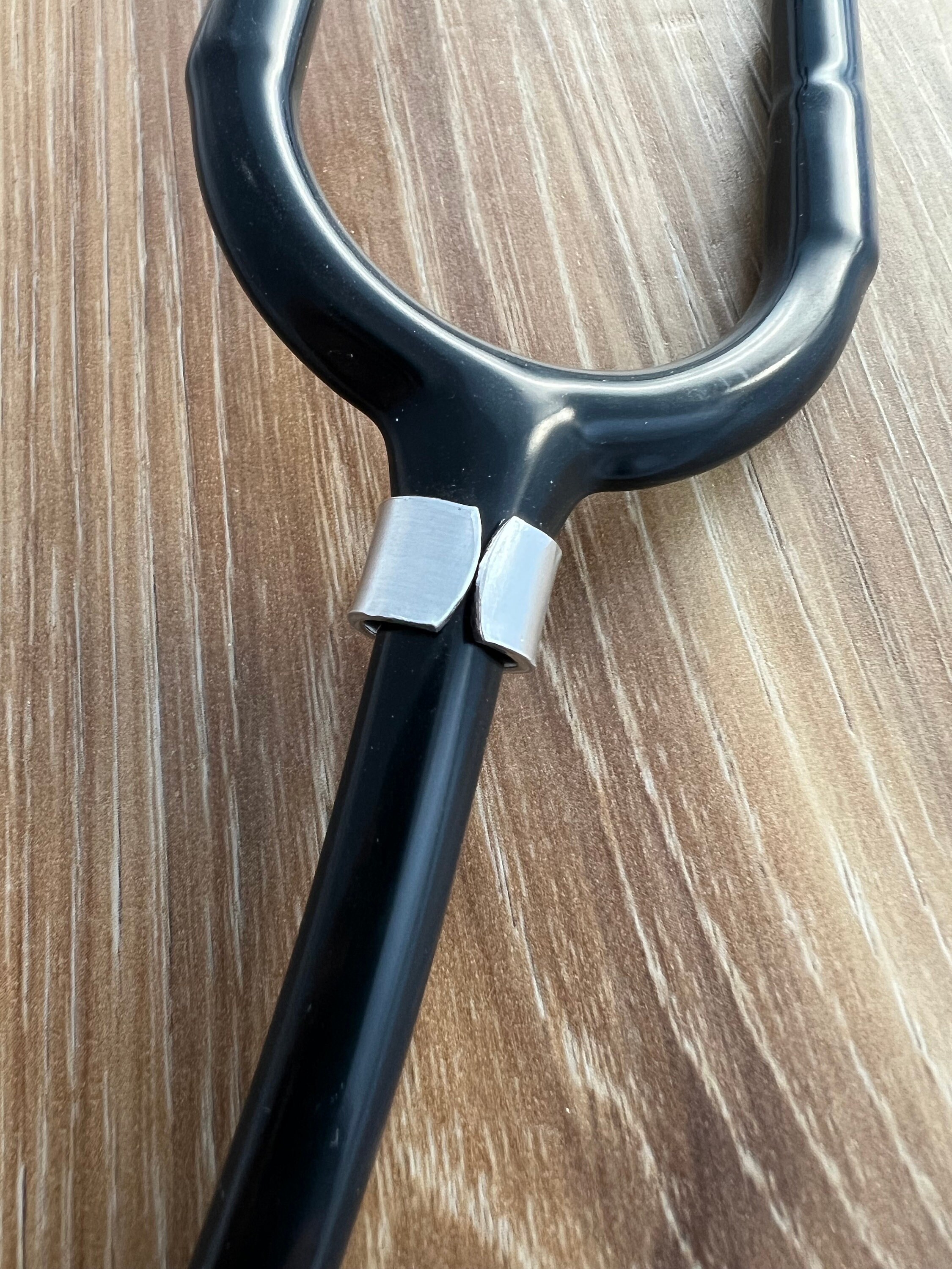 Hand Stamped Stethoscope ID Tag: Aluminum Medic Star Name Tag, view 5