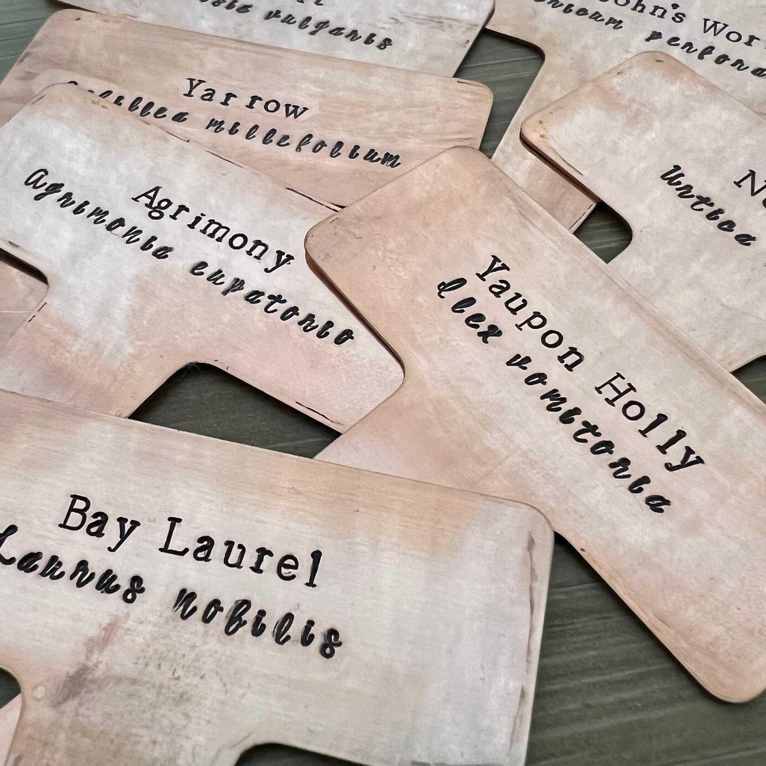 Custom Copper Garden Marker: Hand Stamped Plant Tag, Gardener Gift, view 5