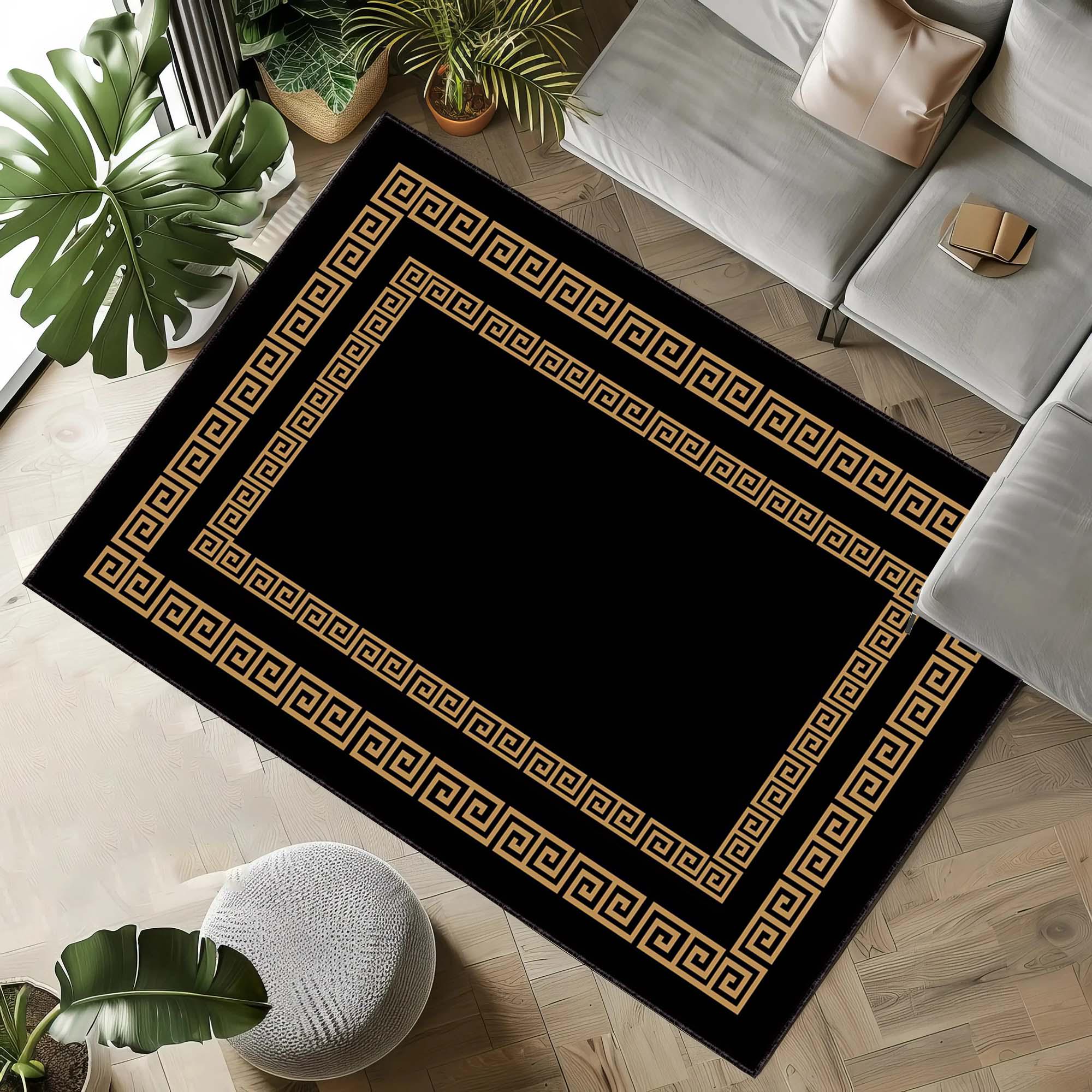 Greek Key Rug, Modern Geometric Carpet, Elegant Home Decor, Modern Edge ...