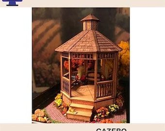 1:48 Scale (1/4" Scale) Gazebo, Laser Cut Files (Digital Download)