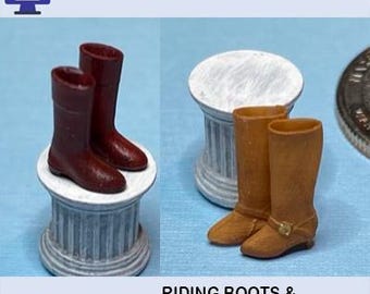 3D Print File for 1:48 Scale (1/4" Scale) Ladies Boots in 2 Styles; STL format Only