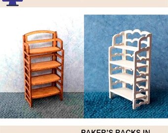1:48 Scale (1/4" Scale) Baker's Racks, Laser Cut Files (Digital Download)