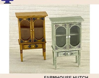 1:48 Scale (1/4" Scale) Farmhouse Hutch, Laser Cut Files (Digital Download)