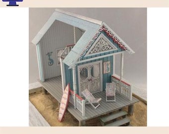 1:48 Scale (1/4" Scale) Mermaid Beach Hut Laser Cut Files (Digital Download)