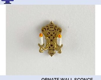 3D Print File for 1:48 Scale (1/4" Scale) Candle Wall Sconce; STL format Only