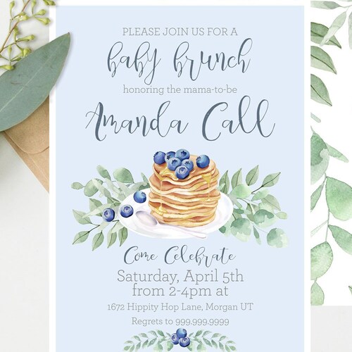 Editable Baby Shower Brunch Invitation Template DOWNLOAD - Etsy