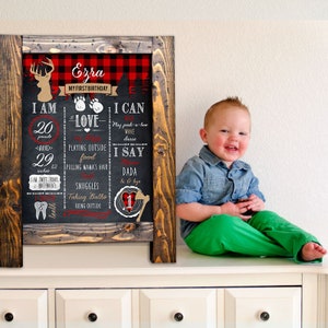 Lumberjack First Birthday, Chalkboard Board, Instant Download Any Age, Lumberjack Birthday Poster, Custom Lumberjack First, Buffalo Plaid