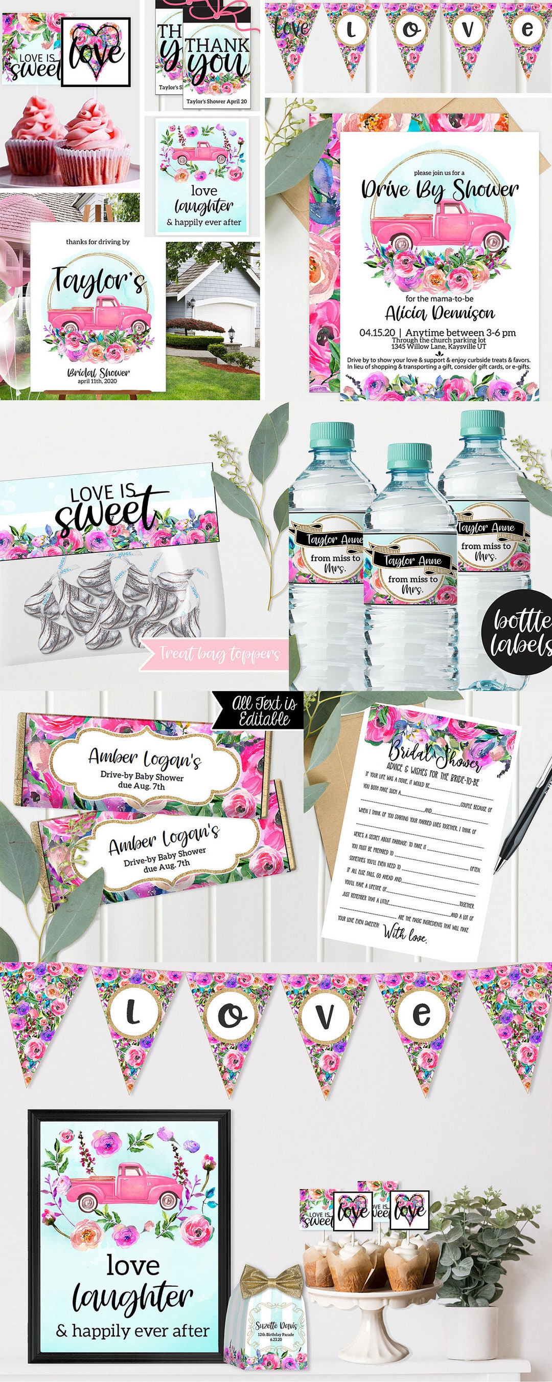 BUNDLE Invites Quarantine Bridal SHOWER Drive by Shower Etsy