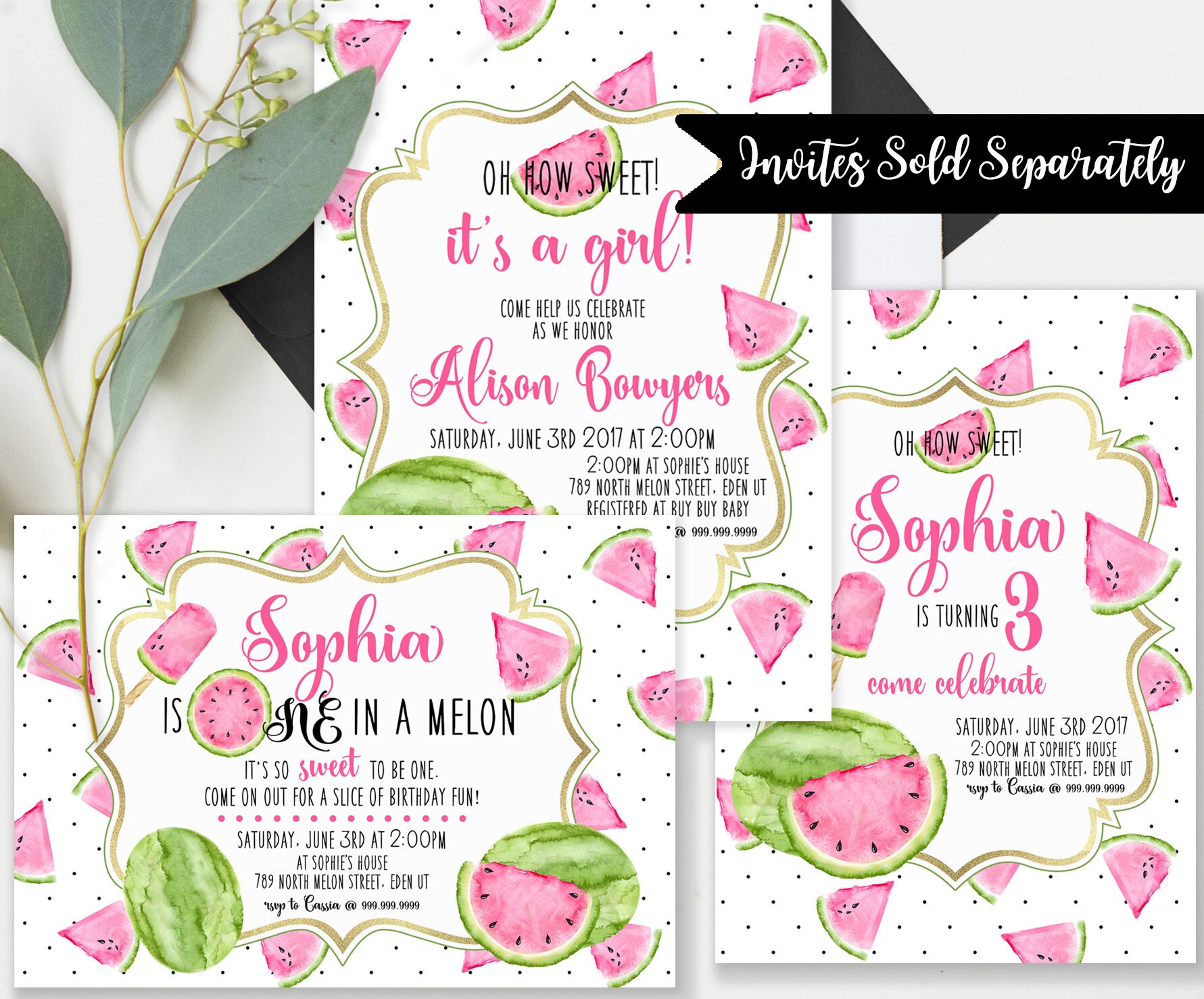 One in a melon Birthday Party Decor watermelon pool party | Etsy