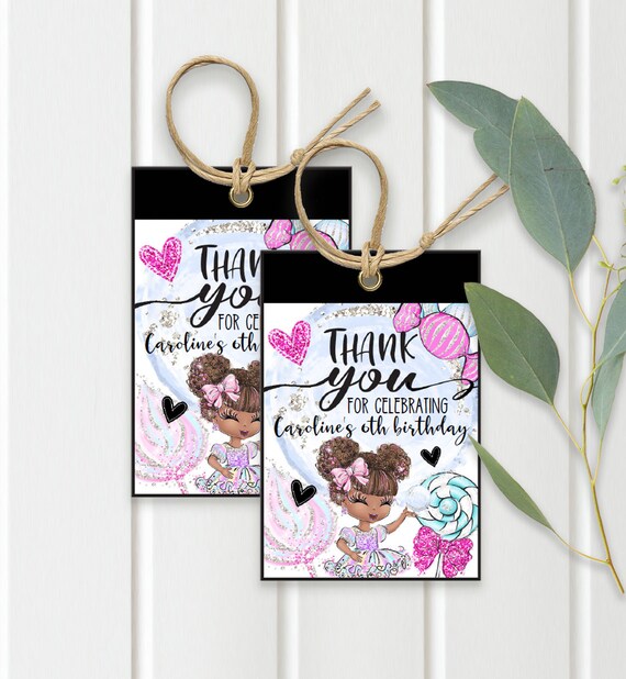 Editable Baby Doll Birthday Favor Tag Dolly & Me Party Birthday