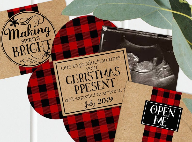 Christmas Pregnancy Announcement Printable Grandparents | Etsy