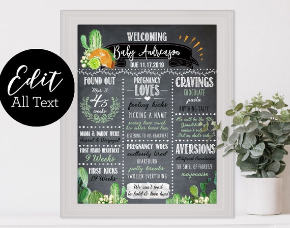 Printable Fiesta Bridal Shower Decorations Custom Taco Theme Baby Shower Welcome Sign Decor Fiesta Baby Shower Welcome Sign Printable