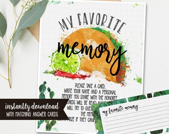 Fiesta Baby Shower Game - Share a Memory - printable - ACTUALLY FUN shower games - Taco Bout Love Baby Shower Southwestern Shower TF117