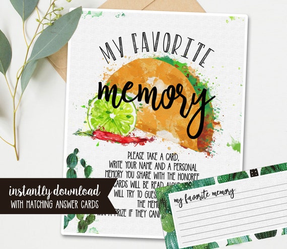Fiesta Baby Shower Game - Share a Memory - printable - ACTUALLY FUN shower games - Taco Bout Love Baby Shower Southwestern Shower TF117 Il_570xn