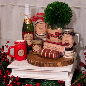 Christmas Neighbor Gifts Food Gift Labels Printable Christmas Labels Instant Download imagem 2