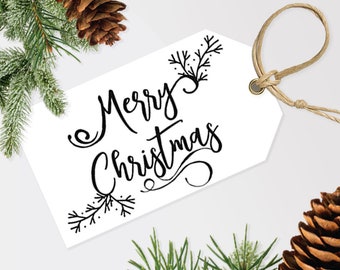 Geschenkanhänger an Weihnachten - (Download und Druck) - Frohe Weihnachten Anhänger, Geschenkanhänger Weihnachten, Geschenkanhänger Weihnachten