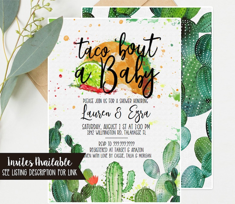Instant Download TF117 Taco Bout a Baby Shower Bundle /& Save Fiesta Southwestern Cactus Taco Baby Shower Decor- Baby Shower
