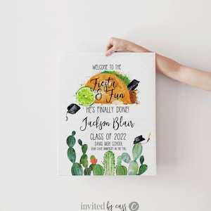 Diplôme imprimable | Diplômé d&#39;un bar à tacos Fiesta |  Remise des diplômes | Fête tacos | Bienvenue sur les cactus | Sud-ouest |  Diplômé TGRD20