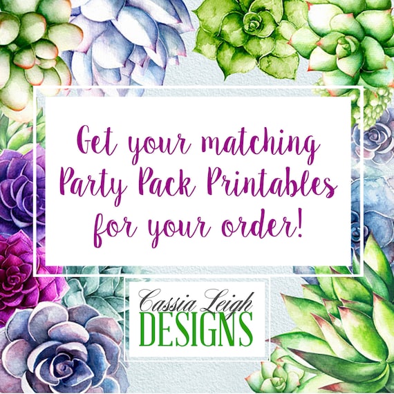 Get matching decor and printables for your Invited by Cass order; Banners, thank you cards, table signs, etc! Il_570xn