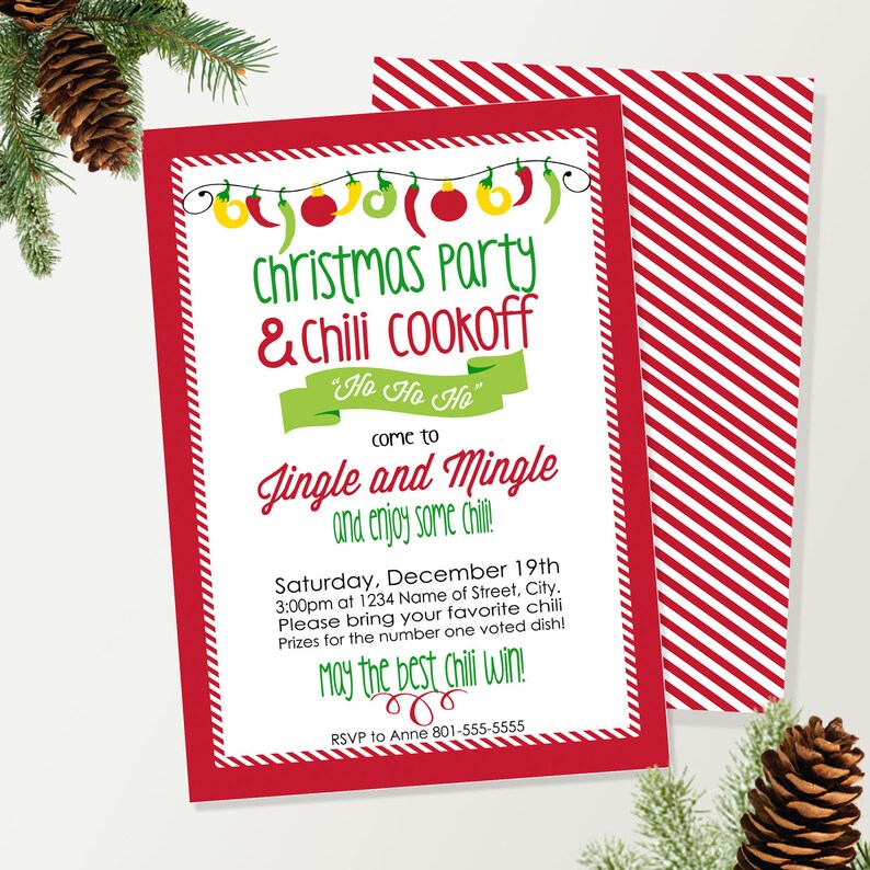Printable Christmas Holiday Party Invitation Feliz Navidad | Etsy