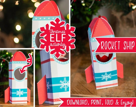 Elf Rocket Ship Download & Print Elf activity ideas Elf