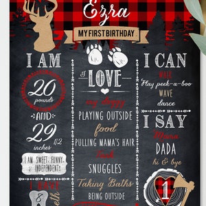 Lumberjack first birthday invites Photo Buffalo Plaid Lumberjack birthday Printable Invite Digital Download image 2