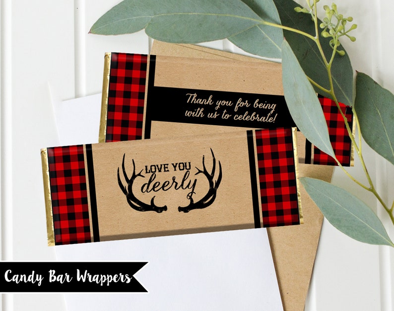 BUNDLE Buffalo Plaid Baby Shower Invitation Rustic Boy Baby Shower Invitation Decor Lumberjack Baby Shower Invitation Red Plaid image 6