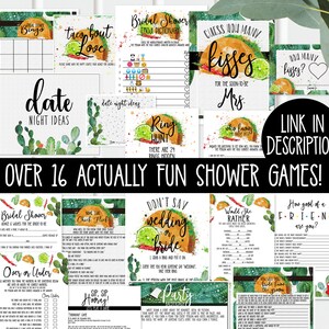 Fiesta Bridal Shower Game Don't Say Wedding / Bride Ring Game printable ACTUALLY FUN shower games Taco Bout Love Southwestern TB121 image 6