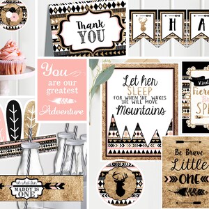 Tribal Wild One Birthday Invites and Decorations Printable - Etsy