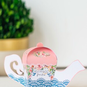 Teapot Favor Boxes INSTANT Download Birthday Bridal Shower Favors Tea Favor Boxes Tea Party Favors Alice in Wonderland C117 image 2