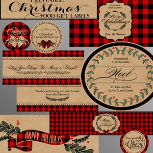 Christmas Neighbor Gifts Food Gift Labels Printable Christmas Labels Instant Download imagem 1