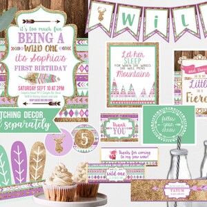 Tribal Wild One Birthday Invitations - Girl - Printable Invites for ANY ...