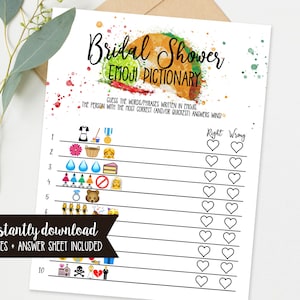 Fiesta Bridal Shower Game - Bridal Shower Emoji Pictionary - printable - ACTUALLY FUN shower games - Taco Bout Love Southwestern TB121
