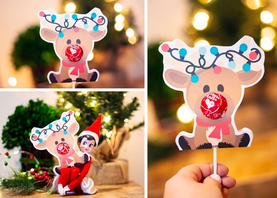 Reindeer Sucker Lollipop Holder Instant Download & Print