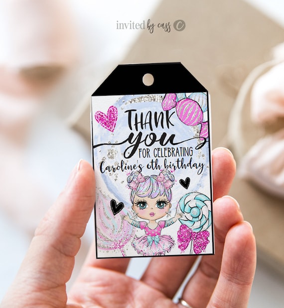Editable Baby Doll Birthday Favor Tag | Dolly & Me Party | Birthday | Dolly Party Little Girl, Doll Tea Party | Instant Download | Editable Il_570xn