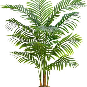 5FT Artificial Palm Tree Fake Tropical Areca Palm Indoor Outdoor Faux Plant in Pot