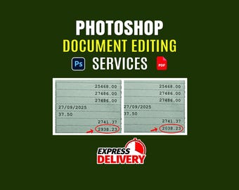 Custom Document & PDF Editing | Edit Text, Names, Dates, Logos | Fast Digital File Delivery