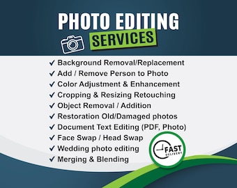 Photoshop Editing Services: Add person to photo, Combine Family Photo Merge, Retouching, and Restoration