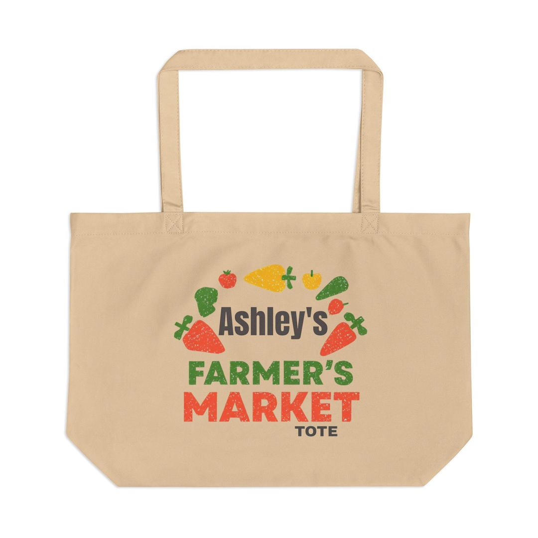 Farmer's Market Organic Cotton Canvas Tote Bag - Etsy