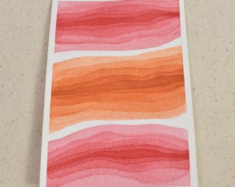 Original Hand Painted Mini Abstract Watercolor Painting | Flow | Tropical Vibes | Contemporary Home Decor