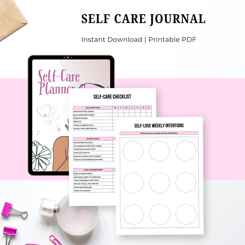 Self Care Journal Printable | Daily Wellness Planner | Mindfulness ...