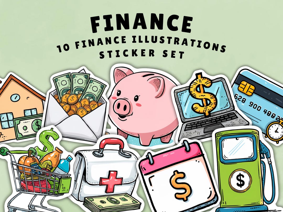 Finance Sticker Set Budgeting Money Planning Cute Savings Expense ...