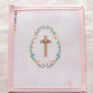 Cross and Thorns Easter Egg Needlepoint Canvas